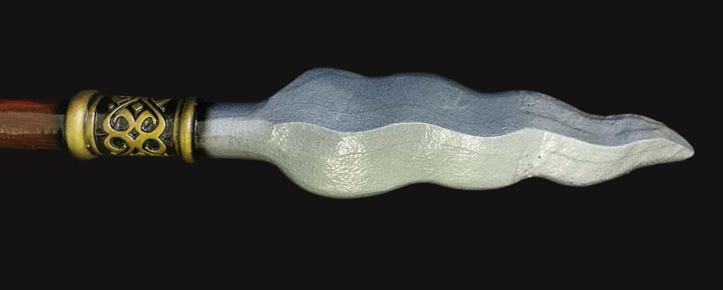 Larp Spear with stab safe flamberge head
