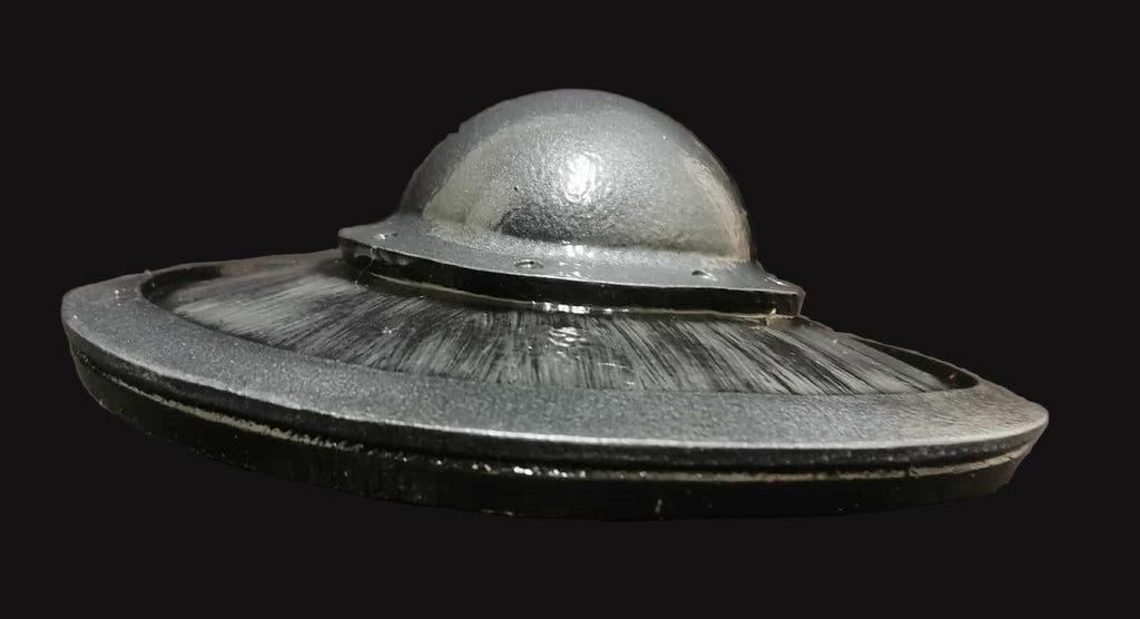 LARP Domed Buckler 13" – Dark Wood Finish | UK-Safe Foam Shield