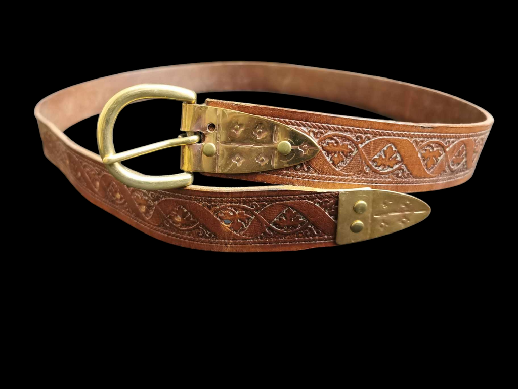 veg-tan leather belt