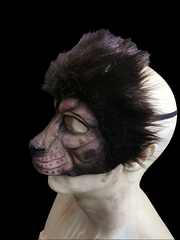 Latex big cat half mask