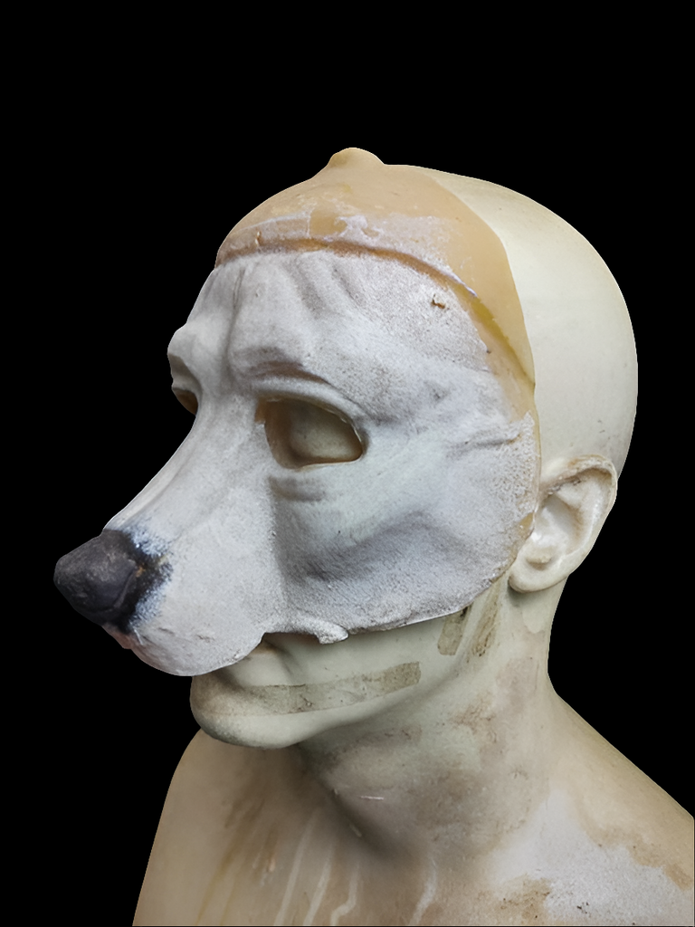 Latex canine half mask